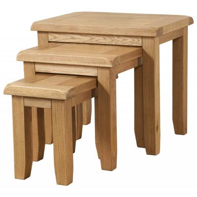Calverley Oak Nest Of 3 Tables